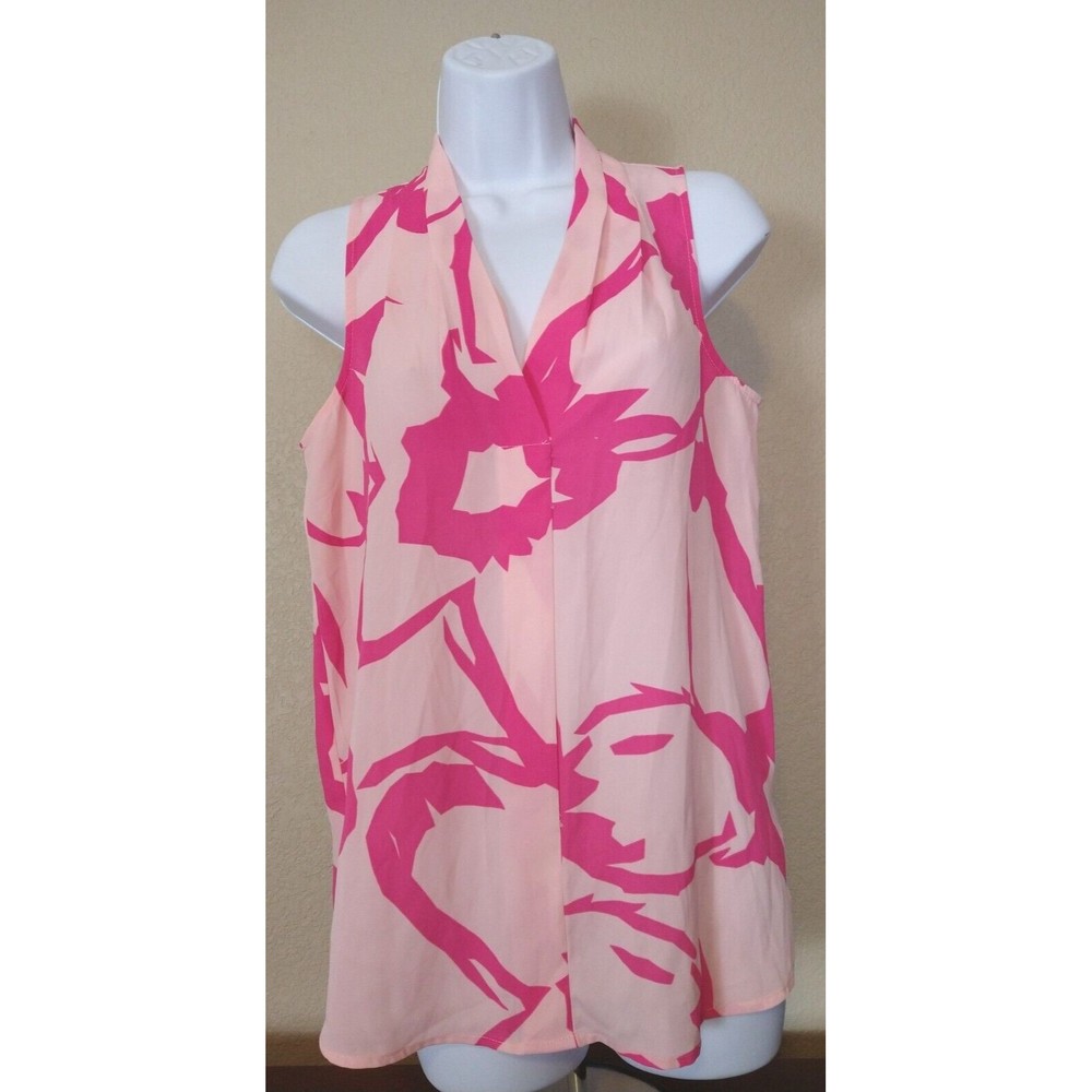 Vince Camuto Sleeveless Top Women XS Pink Career Casual B42